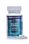 Aloe Vera Tablets 12,000mg | Digestive Support Supplement | Vegan & Vegetarian Friendly | 180 Aloe Vera Extract Tablets = 3 Month Supply | Manufactured in The UK