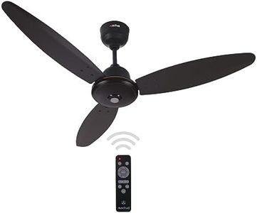 ACTIVA Gracia 1200MM (28 Watts) BLDC Motor Ceiling Fan With LED Light | Remote | 3 Blade Energy Saving BEE 5 Star Rated Fan | Noiseless Operation | High Speed | 5 Year Warranty (Smoke Brown)