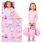 Joiedomi Toddler Happy Nappers with Pillow & Blanket - Unicorn Sleeping Bag for Preschool- Soft Kids Sleeping Mat - for Boys Girls Kindergarten Daycare Sleepover Ages 3-7 Years