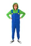 OppoSuits Kids Luigi Onesie - Nintendo One-piece Pajamas - Loose Fit - Including Pockets - Blue