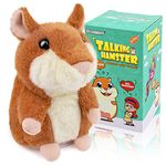Qrooper Dancing Talking Cactus Toy, Singing Repeating Cactus (Brown)