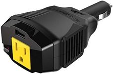 SCOSCHE PI100CL INVERT100 100W Mobile Power Inverter with 1 AC Outlet, 12W USB Port, and a 12V Car Power Plug, Dual Device Charger, Protection Mode