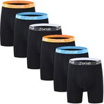 JINSHI Men's 6-Pack Boxer Briefs Ba