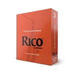 Rico Saxophone Reeds - Reeds for Alto Saxophone - Thinner Vamp Cut for Ease of Play, Traditional Blank for Clear Sound, Unfiled for Powerful Tone - Alto Sax Reeds 2.5 Strength, 10-Pack