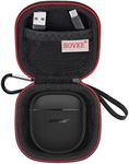 BOVKE Carrying Case for Bose NEW QuietComfort Earbuds II/Earbuds 2 Noise Cancelling In-Ear Headphones, Extra Mesh Pocket for Cables and Eartips, Black+Black (Case Only)