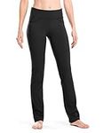 SAFORT 28”/30”/32”/34” Inseam Regular/Tall Straight Leg Yoga Pants, Four Pockets, UPF50+, Black, L