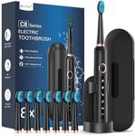 Sonic Electric Toothbrush for Adults and Kids - Sonic Toothbrushes with 8 Tooth Brush Replacement Head and 5 Brushing Modes, 120 Days of Use with 3-Hour Fast Charge, 2 Minute Smart Timer