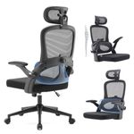 SIHOO M102C Ergonomic Mesh Office Chair, High Back desk chair with 3D Armrests, Up&Down Lumbar Support, Swivel Computer Task Chair, Black