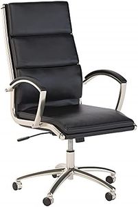 Bush Business Furniture Modelo Office Chair, Single Item, Black Leather