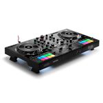 Hercules DJControl Inpulse 500 - Professional 2-Deck USB DJ Controller for Serato DJ & DJUCED - Built-in Audio Interface, Metal Plate, Fold-out Feet & Beatmatch Guide