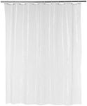 Amazon Basics Water Resistant 8-Gauge PEVA Shower Curtain Liner with Metal Grommets and Plastic Shower Hooks - 72" x 72", Clear