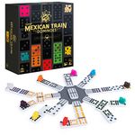 Legacy Deluxe Mexican Train Dominoes, Classic Original Board Game Set Double-12 Dominoes with Sturdy Wood Case, for Kids and Adults Aged 8 and up