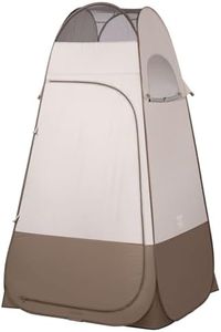 TRIPTIPS Pop Up Shower Tent with Floor Changing Tent with Mesh Window Camping Shower Tent 6.9 FT Privacy Tent for Portable Toilet Outdoor Portable Dressing Room, Removable Rain Cover/UPF 50+ (Khaki)
