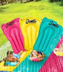 JAMBO 3 Pack Bodyboards, Inflatable Boydboards for Water Slides, Pool or Lake | Extra Bodyboards Boogie Boards Pool Floats