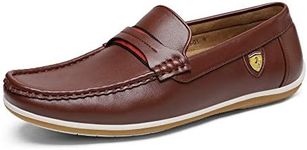 Bruno Marc Men's BUSH-01 Brown Driving Loafers Moccasins Shoes - 6.5 M US