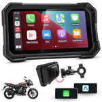 Autofy Motoplay 5 Inch Waterproof Bike Navigation Screen with Wireless CarPlay & Android Auto Quick Detachable Design, Android Auto Wireless Adapter