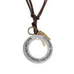 M Men Style Jesus Christ Is The Same Yesterday, Today And Forever Bible Verse Hebrews 13:8 Silver Stainless Steel, Leather Pendant Necklace Chain For Men And Women