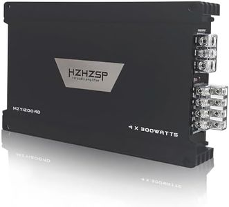 HZHZSP MZY1200.4 D Amplifier car Audio, Class D 4 Channel Car Amplifier, 1200W Peak Power, Stable 2-4Ω Output, MOSFET Power Supply, Bridgeable, Compatible with Sedans, SUVs, Trucks, MPVs, Jeeps