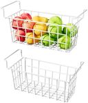 KIKIBRO Freezer Organizer Bins, Freezer Baskets for Chest Freezer, Deep Upright Freezer Storage Bins with Handles, 17.5 Inch, 2 Pack