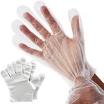 Juvale 100-Pack Disposable Food Safe Gloves for Cooking, Kitchen Prep and Baking (One Size Fits Most, Clear)