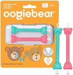 oogiebear: Baby Nose Cleaner & Ear Wax Removal Tool - Safe Booger & Earwax Removal for Newborns, Infants, Toddlers - Dual-Ended - Essential Baby Stuff, Diaper Bag, Raspberry & Seafoam with case