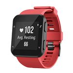 WIIKAI Replacement Strap Compatible with Garmin Forerunner 35 Adjustable Replacement Band for Garmin Forerunner 35 Watch Strap (Red)