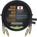 WORLDS BEST CABLES 1 Meter – Directional High-Definition Audio Interconnect Cable Pair CUSTOM MADE using Mogami 2549 wire and Amphenol ACPR Die-Cast, Gold Plated RCA Connectors