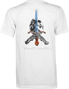 Powell-Peralta T-Shirt Skull and Sword Large Blanc