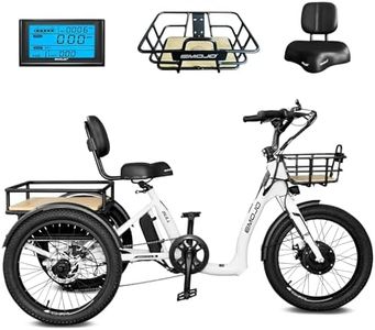 EMOJO 500W Electric Tricycle for Adults, Ivory