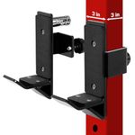 Yes4All J-Hooks Barbell Holder for Power Rack - J Hook Weight Rack/Fitness Racks J Hook - Fit 3x3 inch Square Tube (Pair)