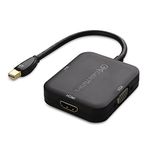 Cable Matters Mini DisplayPort to HDMI Adapter with VGA and DVI 3-in-1 Adapter in Black - Thunderbolt/Thunderbolt 2 Port Compatible - Supporting 4K Resolution via HDMI