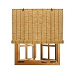 AOKEBR Bamboo Blinds for Outdoor Patio, Bamboo Blind, Pull Down Blinds, Bamboo Roller Shade, 100% Natural Reed Curtain Black Out Shades Folds Roll Up, porch blinds outdoor roll up weatherproof