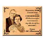 Amazing gifts Best Gift for Wedding Anniversary - Customize Engraved Wooden Plaque 8x6Rectangular, Tabletop