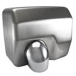Winterheat Automatic Electric 2500W Powerful Bathroom Hand Dryer - Stainless Brushed Steel