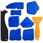 Kuuqa 9 Pieces Caulking Tool Kit Silicone Sealant Finishing Tools Caulk Remover Board for Bathroom Kitchen Room and Frames