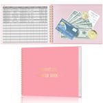 HAUTOCO Accounts Book for Finance Bookkeeping, Accounting Ledger Book for Small Businesses and Home Budget Tracking, Income and Expense Log Book - 257 x 200 mm (Pink)