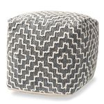 Baxton Studio 191-11657-AMZ Ottomans, Grey/Ivory