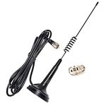 UAYESOK Portable Mag Mount CB Antenna (CB-13) PL259 & BNC Vehicle External CB Mobile Antenna 27mhz for Uniden Cobra Miland President Galaxy CB Radio HT Scanner