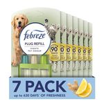 Febreze 3Volution Plug-In Air Freshener Refill, Pack of 7 (20ML x 7), Pet Odour Fighter, Fresh Scent