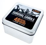 SE 4 Wicks Survival Candle in Tin Box,48 Total Hours/12 Hours Per Wick and Food Warmer