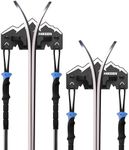 Hikeen Ski Wall Rack for Garage - Ski Wall Mount Storage Rack Fits Any Ski,Garage Organization & Space-Saving Winter Gear - Durable Ski Rack for Wall Display 2Pack