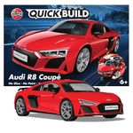 Airfix QUICKBUILD Model Car Kit - Audi R8 Coupe Red Car Building Kit for Kids 6+, Construction Toys for Boys & Girls, No Glue Model Making - Classic Car Gifts Plastic Model Kits