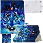 Universal 9.0-10.5 inch Case, Artyond Multi-Angles Viewing Stand Cover PU Leather with Card Slots Protective Case for iPad/Samsung/Kindle/Huawei/Lenovo/Android 9.0-10.5 inch Tablet (Tiger)