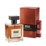 Engage Amber Hues Perfume for Men Long Lasting Smell, Ambery and Warm Fragrance Scent, for Special Occasions, Gift for Men, Free 3ml tester, 100ml