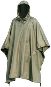(Olive) - ARMY RIP STOP RAIN PONCHO 4 COLOURS