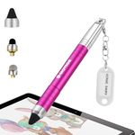 Stylus Pen for iPhone, Universal Capacitive Stylist Pens for Touch Screens with Magnetic Cap, Kids Stylus Pencil for Ipad iPhone Mini Pro Air Chromebook Kindle Samsung - Pink