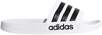 adidas Men's Adilette Shower Slides White/Core Black/White 11