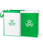 Generic Recycling Garbage Bags 2pcs Recycling Bag Recycle Waste Bag for Recycling Plastic, Glass, Paper and Cardboard with Handles and Recycling Guide