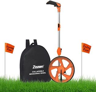 Zozen Distance Measuring Wheel with Marking Flags, Measure Wheel Collapsible Industrial Measuring Wheel in Feet and Inches with Carrying Bag