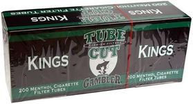 Gambler Tube Cut Menthol King Size RYO Cigarette Tubes 200ct Box (5 Boxes) by Gambler